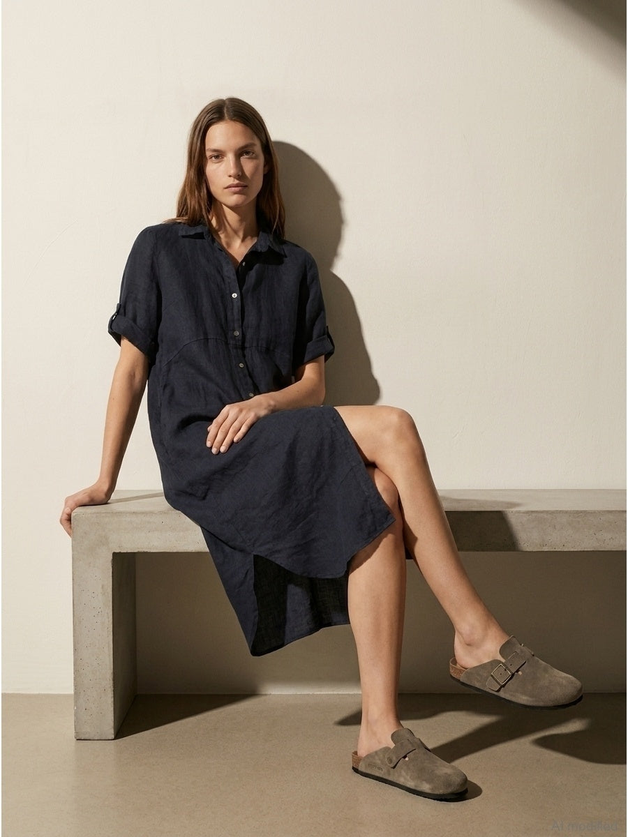 Moteriška suknelė, Capsule Collection, 100% linas