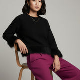 Moteriškas megztinis su alpakos jauniklių vilna