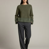 Moteriškas megztinis su alpakos jauniklių vilna