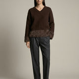 Moteriškas megztinis su alpakos jauniklių vilna