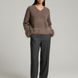 Moteriškas megztinis su alpakos jauniklių vilna