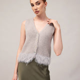 Moteriška liemenė su alpakos jauniklių vilna