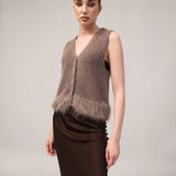 Moteriška liemenė su alpakos jauniklių vilna