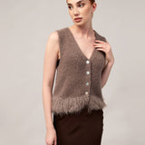 Moteriška liemenė su alpakos jauniklių vilna