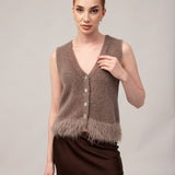 Moteriška liemenė su alpakos jauniklių vilna