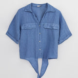 Moteriški lininiai marškiniai