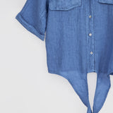 Moteriški lininiai marškiniai