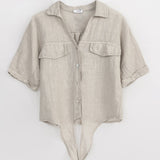 Moteriški lininiai marškiniai