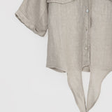 Moteriški lininiai marškiniai