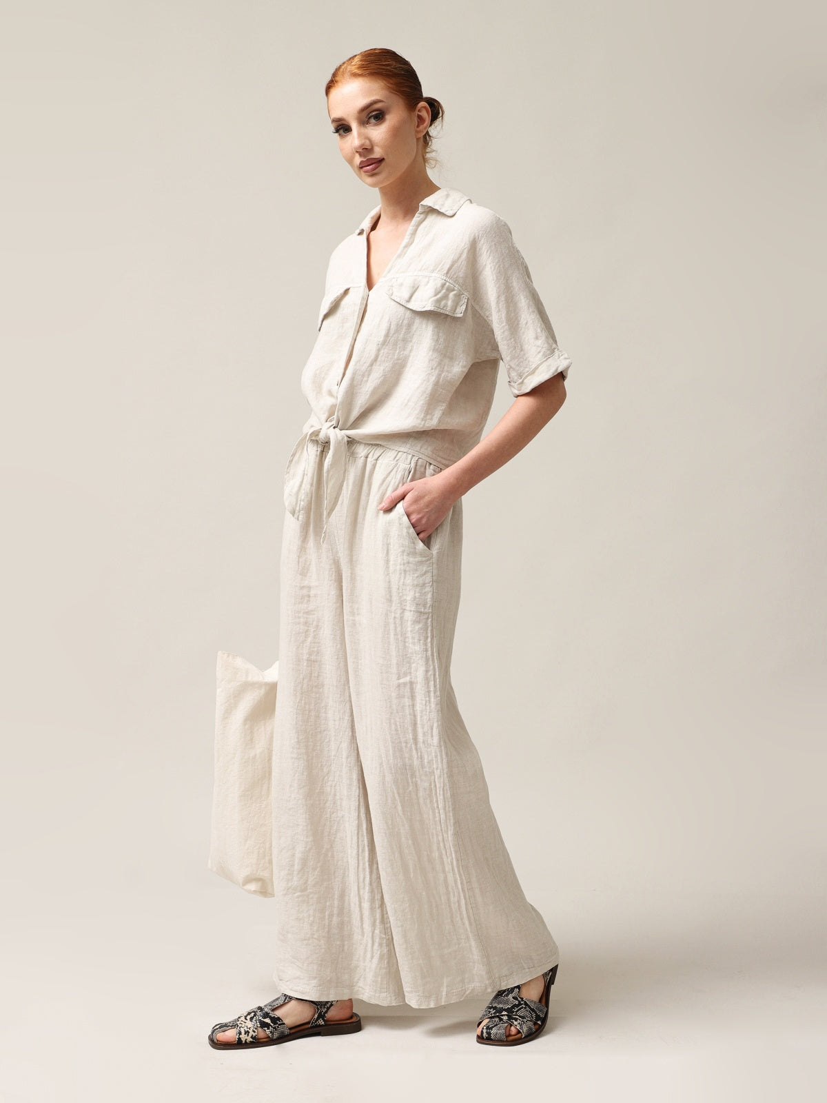 Moteriškos kelnės, Capsule Collection, 100% linas