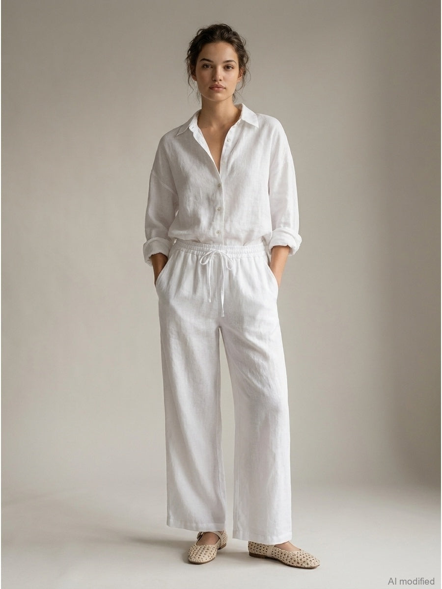Moteriškos kelnės, Capsule Collection, 100% linas