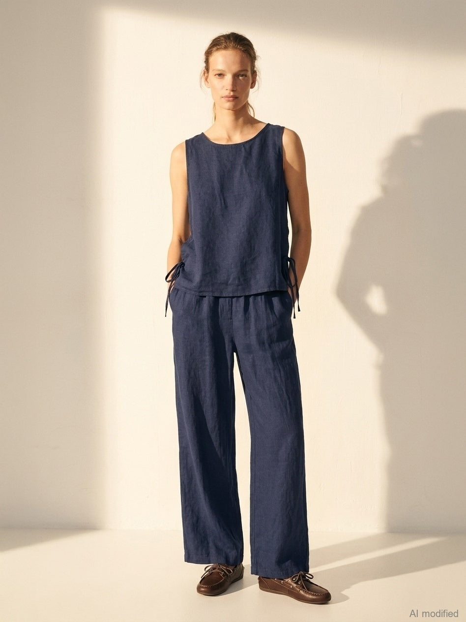 Moteriškos kelnės, Capsule Collection, 100% linas
