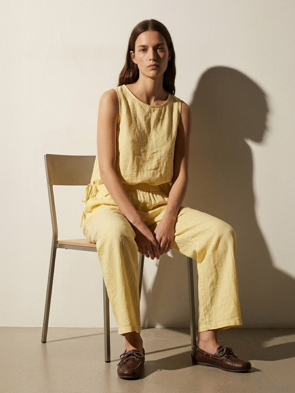 Moteriškos kelnės, Capsule Collection, 100% linas