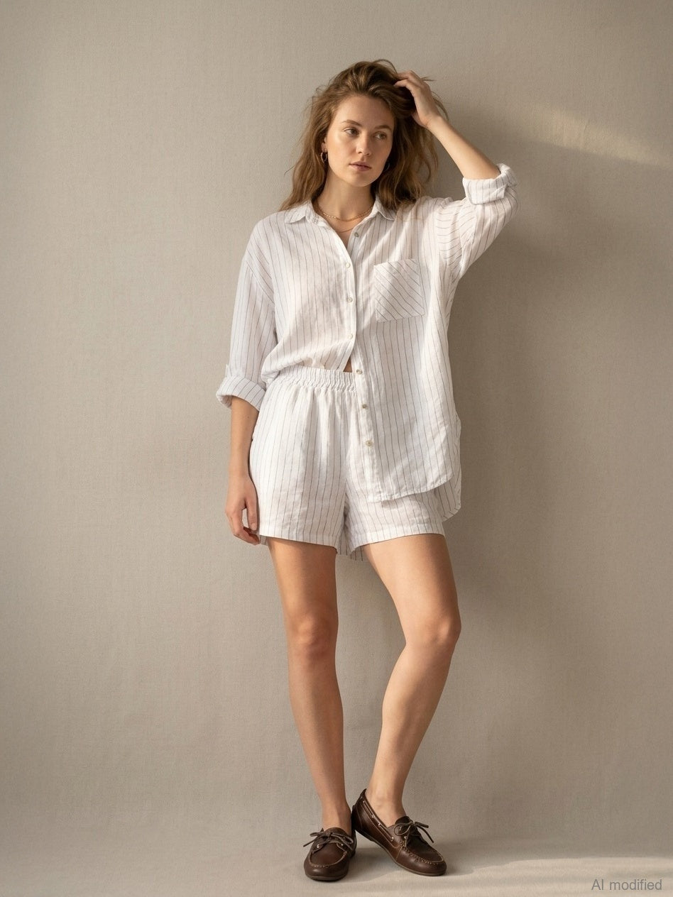 Moteriški šortai, Capsule Collection, 100% linas
