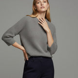 Moteriškas megztinis su moheros vilna