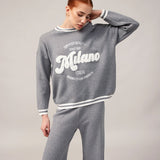 Moteriškas megztinis ir kelnės su kašmyru