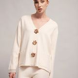 Moteriškas megztinis ir kelnės su kašmyru