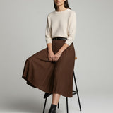 Moteriškas megztinis su alpakos jauniklių vilna