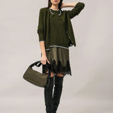 Moteriškas kardiganas su angoros vilna