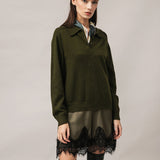 Moteriškas polo megztinis su angoros vilna