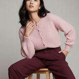 Moteriškas megztinis su moheros vilna