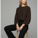 Moteriškas megztinis su moheros vilna