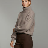 Moteriškas megztinis su moheros vilna