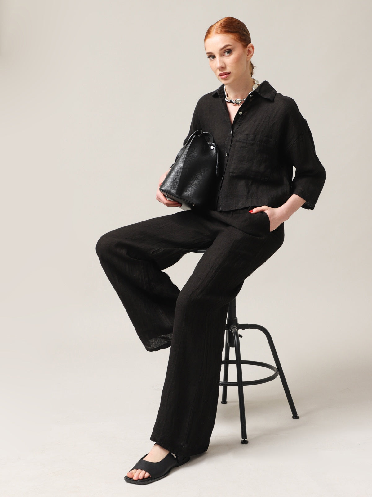 Moteriškos kelnės, Capsule Collection, 100% linas