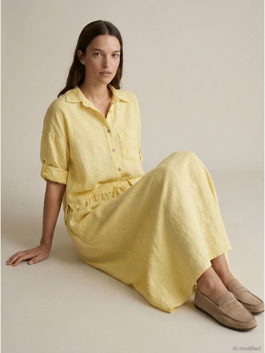 Moteriškas sijonas, Capsule Collection, 100% linas