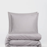 Dvipusis satino patalynės komplektas iš 400 siūlų tankio medvilnės ir tencelio pluošto, 200x220 cm