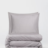Dvipusis satino patalynės komplektas iš 400 siūlų tankio medvilnės ir tencelio pluošto, 200x220 cm