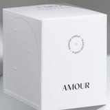 Kvapioji sojų vaško žvakė su medine dagtimi „Amour”, 210 g