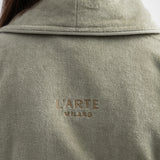 Veliūro chalatas su šaline apykakle