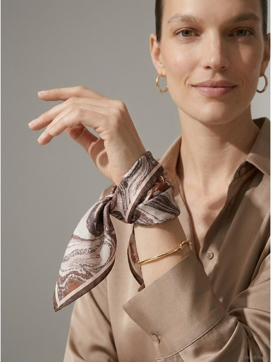 Moteriška šilkinė skarelė