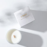 Kvapioji sojų vaško žvakė su medine dagtimi „Amour”, 210 g